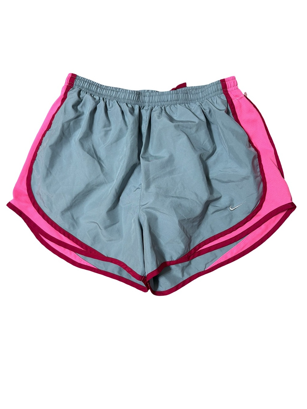 Nike Women's Athletic Shorts Light Gray Pink Trim